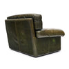 Pair of Italian Armchairs, Patinated Full Grain Buffalo Leather, Circa 1970s