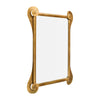 Modernist, Italian Brass Vintage Console and Mirror, Gold Leafed