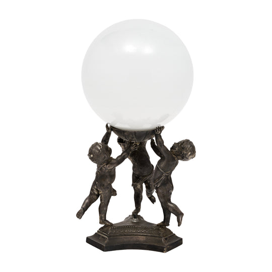 Art Deco Period, French Table Lamp, Pewter Cupids