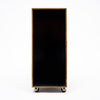 Vintage French Pair of Leather Covered Filing Cabinets, Casters