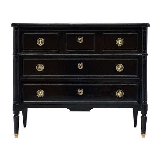 Chest of Drawers, Louis XVI Style, French Antique, Ebonized