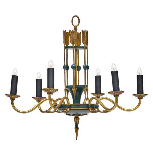 French Vintage Empire Style Arrow Chandelier