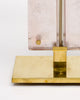 Single Venetian Glass, Pink and Gold Slab Lamp, Murano