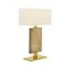 Single Venetian Glass, Pink and Gold Slab Lamp, Murano