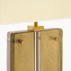 Single Venetian Glass, Pink and Gold Slab Lamp, Murano