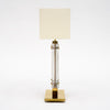Single Venetian Glass, Pink and Gold Slab Lamp, Murano