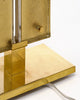 Single Venetian Glass, Pink and Gold Slab Lamp, Murano