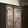 Single Venetian Glass, Pink and Gold Slab Lamp, Murano