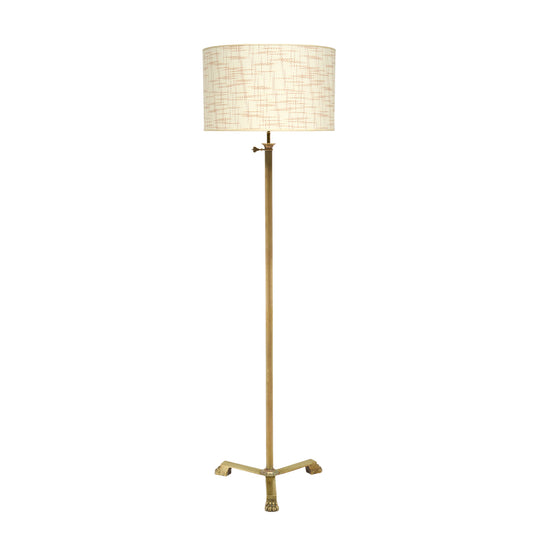 Art Deco Period Brass Floor Lamp, French, Vintage Circa 1940