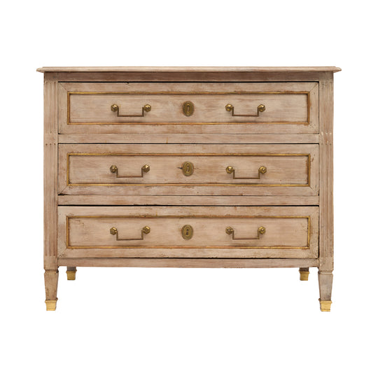 French Antique, Louis XVI Period Chest of Drawers, Painted