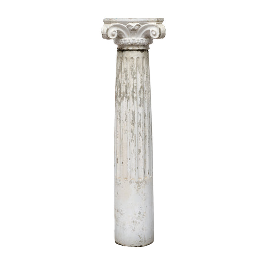 Impressive French Antique Concrete Ionic Column, Circa 1920