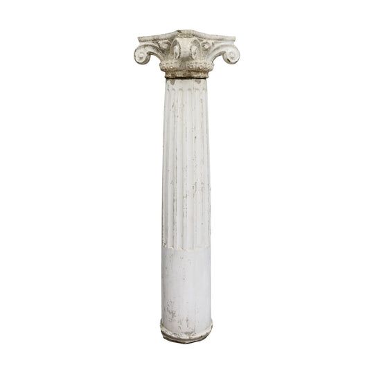 French Antique Concrete Ionic Column, Impressive, Circa 1920