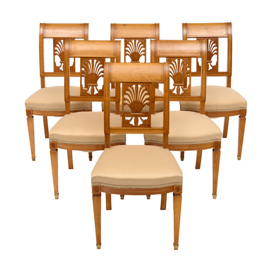 Directoire Antique French Dining Chairs, Circa 1920
