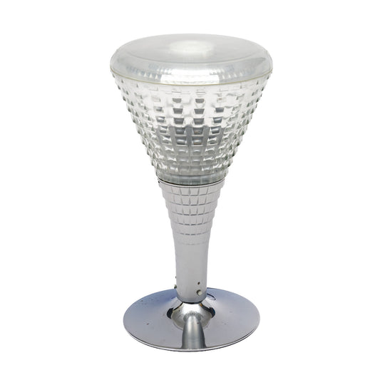 Italian Modernist Floor Lamp, Chrome and Glass, Circa 1970