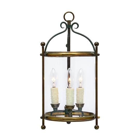Brass and Glass, French Vintage Lantern, Circa 1930