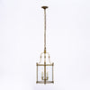 French Antique, Louis XVI Style Lantern, Brass and Glass