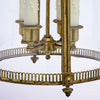 French Antique, Louis XVI Style Lantern, Brass and Glass