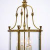 French Antique, Louis XVI Style Lantern, Brass and Glass