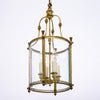 French Antique, Louis XVI Style Lantern, Brass and Glass