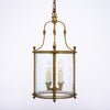 French Antique, Louis XVI Style Lantern, Brass and Glass