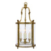 French Antique, Louis XVI Style Lantern, Brass and Glass