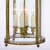 French Antique, Louis XVI Style Lantern, Brass and Glass
