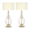 Venetian Glass Modernist Pair of Lamps, Murano, Italy