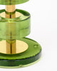 Modern Venetian Glass and Brass Lamps with Green Drum Glass, Murano, Italy