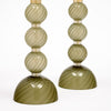 Venetian Glass, Classic Globe Lamps, Olive Green, Murano, Italy, IN STOCK
