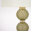 Venetian Glass, Classic Globe Lamps, Olive Green, Murano, Italy, IN STOCK