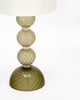 Venetian Glass, Classic Globe Lamps, Olive Green, Murano, Italy, IN STOCK