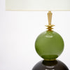 Venetian Blown Glass Lamps, Green, Murano, Italy, IN STOCK