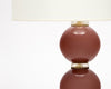 Burgundy, Venetian Glass, Spherical Table Lamps, Murano, Italy, IN STOCK