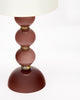 Burgundy, Venetian Glass, Spherical Table Lamps, Murano, Italy, IN STOCK