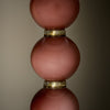 Burgundy, Venetian Glass, Spherical Table Lamps, Murano, Italy, IN STOCK