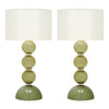 Venetian Glass, Classic Globe Lamps, Soft Green, Murano, Italy, IN STOCK
