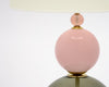 Modernist Pink and Gray Venetian Glass Lamps, Murano, Italy
