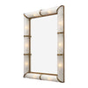Impressive Venetian Glass and Brass Mirror with Lighting, Murano, Italy