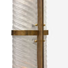 Impressive Venetian Glass and Brass Mirror with Lighting, Murano, Italy