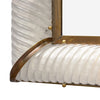 Impressive Venetian Glass and Brass Mirror with Lighting, Murano, Italy