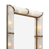 Impressive Venetian Glass and Brass Mirror with Lighting, Murano, Italy