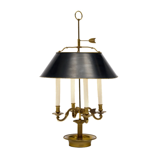 Large French Empire Style Bouillotte Lamp, Vintage Circa 1940