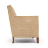 French, Art Deco Period Burled Ash Bergères, Burlap Upholstery