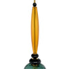 Venetian Glass Gray and Amber, Hand-Blown, Murano, Italy