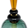 Venetian Glass Gray and Amber, Hand-Blown, Murano, Italy
