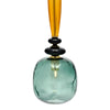 Venetian Glass Gray and Amber, Hand-Blown, Murano, Italy