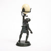 Bronze Antique Sculpture of Silenus with Egg