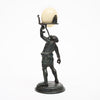 Bronze Antique Sculpture of Silenus with Egg
