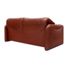Red Maralunga Love Seat by Vico Magistretti for Cassina, Circa 1970s