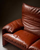 Red Maralunga Love Seat by Vico Magistretti for Cassina, Circa 1970s